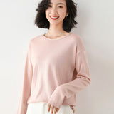 Soft Glutinous Wool 2026 Autumn And Winter New Short Sweater Women Low Round Collar Korean Plate Loose Inside The Bottom Knitting