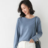 Soft Glutinous Wool 2026 Autumn And Winter New Short Sweater Women Low Round Collar Korean Plate Loose Inside The Bottom Knitting