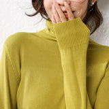 Wool Blended 2026 Autumn And Winter Women's New Korean Version Of Slimming High-Necked Solid Color Pile Knitted Bottom Shirt