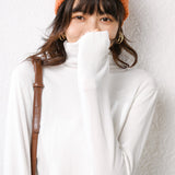Wool Blended 2026 Autumn And Winter Women's New Korean Version Of Slimming High-Necked Solid Color Pile Knitted Bottom Shirt