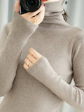 2026 Autumn And Winter New Korean Version Of The Short-Term Casing Pile Collar High-Collar High-Collar Tight-Dile High-Supreet Sweater