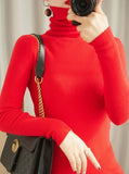 2026 Autumn And Winter New Korean Version Of The Short-Term Casing Pile Collar High-Collar High-Collar Tight-Dile High-Supreet Sweater