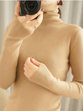 2026 Autumn And Winter New Korean Version Of The Short-Term Casing Pile Collar High-Collar High-Collar Tight-Dile High-Supreet Sweater