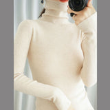 2026 Autumn And Winter New Korean Version Of The Short-Term Casing Pile Collar High-Collar High-Collar Tight-Dile High-Supreet Sweater