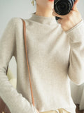 Wool Half-High Collar 2026 Autumn And Winter New Women's Short-Case Korean Version Of The Knitted Bottom Sweater