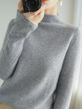 Wool Half-High Collar 2026 Autumn And Winter New Women's Short-Case Korean Version Of The Knitted Bottom Sweater
