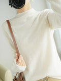 Wool Half-High Collar 2026 Autumn And Winter New Women's Short-Case Korean Version Of The Knitted Bottom Sweater