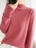 Wool Half-High Collar 2026 Autumn And Winter New Women's Short-Case Korean Version Of The Knitted Bottom Sweater