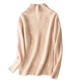 Wool 2026 Autumn And Winter New Women's Clothing Daisies High-Collar Loose Lazy Knitted Knitted Sweater