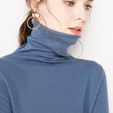 Wool Blended 2026 Autumn And Winter Women's New Short Pile Stack High-Necked Hood Thicken And Bottom Sweater Knitted Shirt