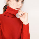 Wool Blended 2026 Autumn And Winter Women's New Short Pile Stack High-Necked Hood Thicken And Bottom Sweater Knitted Shirt