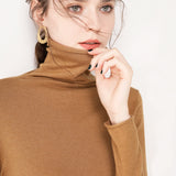 Wool Blended 2026 Autumn And Winter Women's New Short Pile Stack High-Necked Hood Thicken And Bottom Sweater Knitted Shirt