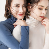 Wool Blended 2026 Autumn And Winter Women's New Short Pile Stack High-Necked Hood Thicken And Bottom Sweater Knitted Shirt