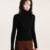 Wool Blended 2026 Autumn And Winter Women's New Short Pile Stack High-Necked Hood Thicken And Bottom Sweater Knitted Shirt