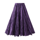 2025 Spring New Sister Wind High-Level Feeling Hundred Folds Loose Thin Swing Skirt Leisure A Skirt 8081