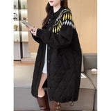 Large-Size Women's Clothing 2026 Autumn And Winter New Cotton Coat Women Show Thin Fat Mm Fat Sister In The Long Burst Of High-End Sense