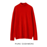 Line Ready-Wear 100% Pure Wool 2026 Autumn And Winter New Men's Loose Half-High-Neck Solid Color Knitted Sweater