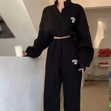 2026 New Autumn And Winter Ins Tide Loose Sports Suit Women's Fried Street Salt Thicken Two-Piece Set