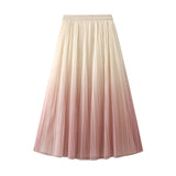 Elegant Temperament Gradually Faded Half-Body Dress 2025 Spring And Summer New Light Luxury High-Waist A Skirt 0872