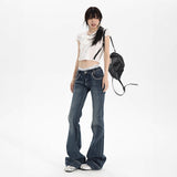 Low-Waisted Micro-Horn Jeans Women In The Fall Of 2025 New Hottie Slim Horned Horseshoe Trousers