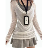 Great-Looking White Hoodie Half-Dressed Dress Women's Summer 2026 New Early Spring Han Eds To Wear A Suit Skirt