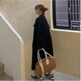 Cardigan Sweater Women Thicken The Long Loose Outer Wear Autumn And Winter New Korean Version Of Lazy Wind Coat Retro Clothes