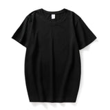 100% Cotton Breathable 2026 Spring And Summer Women's New Loose Round-Neck Short Pair Of Men And Women's Short-Sleeved T-Shirt