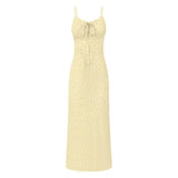 Sweet Spice Girls Set White Long Sleeve R-Shirt Women's Summer Yellow Broken Flower Suspension Dress Short Dress Two-Sleeve