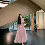 Pink 2026 New Sleeveless Spring And Summer Vest Dress Dress Female Thin Temperament Waist Dress Senior Round Collar