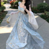 High-Level Fairy Irregular Lotus Leaves Side Beautiful Hanging Dress Beautiful Seaside Holiday Dress Women Summer