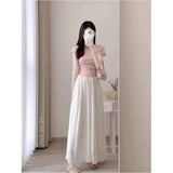 Summer Dress Gentle Wind Lady Wears Women's Suit Dress Korean Drama Temperament High-End Two Sets Of Chic Korean Style