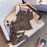 Vintage Irregular Lotus Edge Splicing To Do Old Worn Sling Sling Vest Women's Summer Design Unique Special To The Top