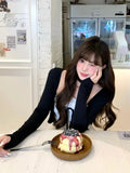 Korean Wearing A Repair Shirt Lace Bow Huge Good-Looking Bra Ribbon With A Short Skirt Three-Piece Suit