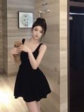 French Temperament Hepburn Wind Waist Skirt Thin Vest Sling Dress Women Summer Small A Skirt Skirt