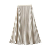Fine Beads Of The Big Skirt Women In The Autumn Of 2025 New Temperamental Organ Folding Long Dress 8959
