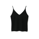 Cashmere 2026 Autumn And Winter Women's New Short-Term Body V-Neck Solid Color Hooded Bottom Sweater Knitted Sling Vest