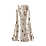 High-End Feeld With The Stoodle Half-Dress Woman's Summer 2025 New Printed Fishtail Skirt Fashion Thin And Medium Long Skirt 9861