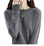 Support Quality Inspection Seamless 100% Pure Wool 2026 Line Ready-On-Line Autumn And Winter New Round Collar Knitted Bottom Sweater