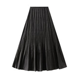 High-Waisted A-Word Half-Dress Woman 2025 Spring New High-End Temperament Pendant Fishtail 100-Folded Long Dress K532