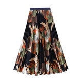 Vintage Floral Folded Half-Dress Woman 2026 Spring And Summer New Long-Singed Skirt Long Dress D9908
