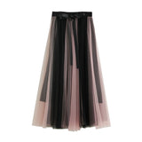 Pining Yarn Skirt Half Skirt New Medium-Length A-Character Mesh Dress Dress Fairy Dress 8576