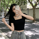 Short-Sleeved Women's Short Clothes Summer 2026 New Body-Clam Navel Pure Hot Girl T-Shirts