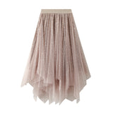 Peng Peng Star Yarn Skirt Autumn 2025 New Korean Version Of Irregular Velvet Skirt In The Long Female 0310