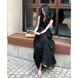 Korean Lace Lace Sleeveless Vest Dress Girl Summer Little Loose Thin Fairy Princess Long Dress