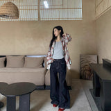 Straight Jeans Women's 2025 Summer Trend With New High-Waisted Loose Leisure Broad Leggings