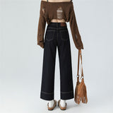 Straight Jeans Women 2025 Summer Trend With New High-Rise Thin Small Man Nine-Point Cigarette Tube Pants
