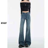 Vintage Blue Tud Jeans Women Autumn New 2025 Babes Thin Not Tug Tug Thighs
