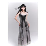 Grey Sling Dress In The Summer Of 2025 Cold And Chic Niche Designer Seaside Travel To Wear