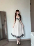 Solo Explosion ~ Lace Secret ~ Sexy Lace Suspension French Lace Ribbon Ribbon Ribbon Receipt Waist Netɴ Dress Woman