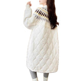 Large-Size Women's Clothing 2026 Autumn And Winter New Cotton Coat Women Show Thin Fat Mm Fat Sister In The Long Burst Of High-End Sense